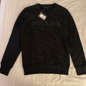 Mens Prada Sweater Shirt Long sleeve Black